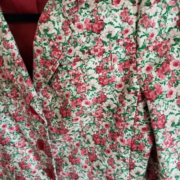 Talbots Floral Jacquard Blazer Size 4 - Picture 6 of 12
